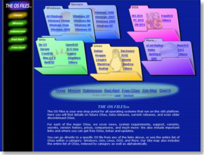 The OS Files homepage